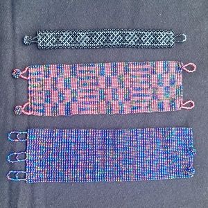 3 beaded bracelets